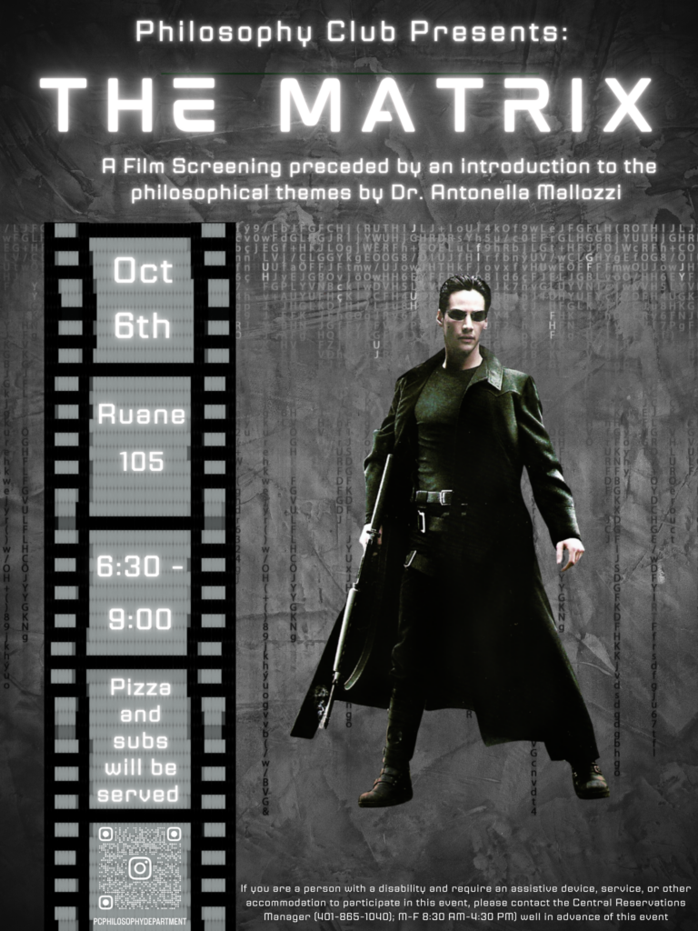 Philosophy Club presents The Matrix